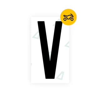 Alite Nanofilm for US (Oklahoma) Moto license plates - Symbol "V" - Alite