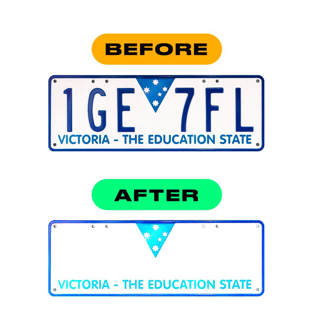 Alite Nanofilm for AUS (Victoria) license plates - Symbol "T" - Alite