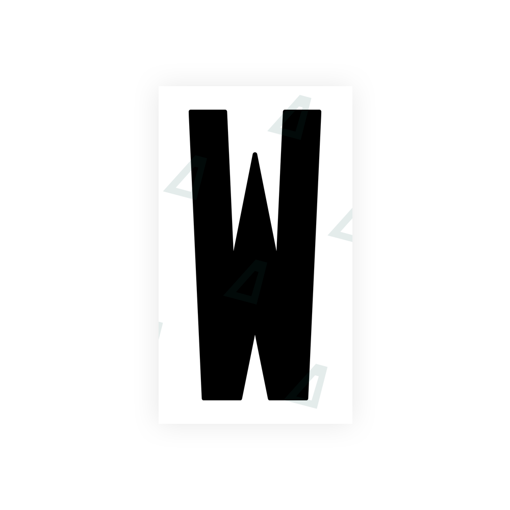 Alite Nanofilm for US (New Jersey - Flat) license plates - Symbol "W" - Alite