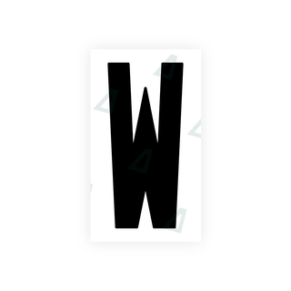 Alite Nanofilm for US (New Jersey - Flat) license plates - Symbol "W" - Alite