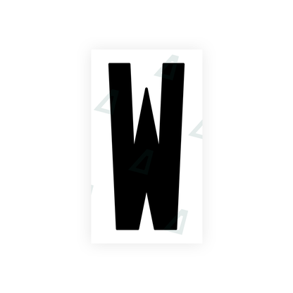 Alite Nanofilm for US (New Jersey - Flat) license plates - Symbol "W" - Alite