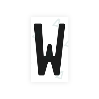 Alite Nanofilm for Uruguay license plates - Symbol "W" - Alite