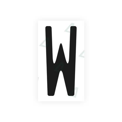 Alite Nanofilm for US (Michigan) license plates - Symbol "W" - Alite