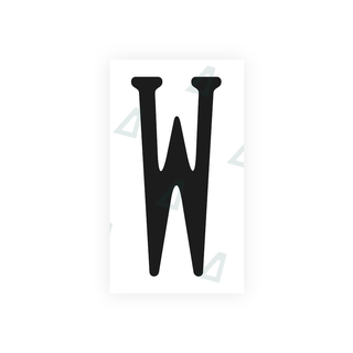 Alite Nanofilm for US (Virginia) license plates - Symbol "W" - Alite