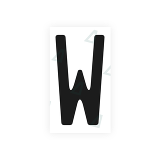 Alite Nanofilm for US (California) license plates - Symbol "W" - Alite