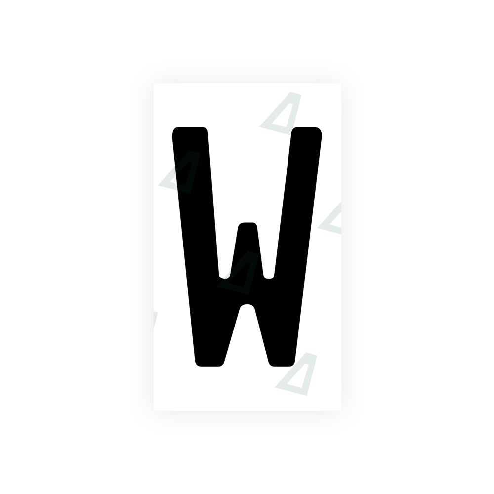 Alite Nanofilm for Uzbekistan number plates - Symbol "W" - Alite