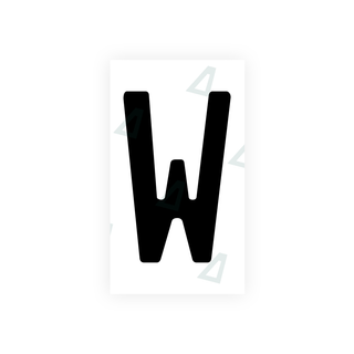 Alite Nanofilm for Uzbekistan number plates - Symbol "W" - Alite