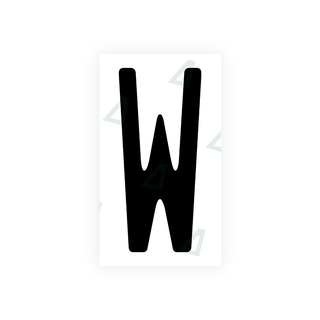 Alite Nanofilm for US (Wisconsin) license plates - Symbol "W" - Alite