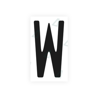 Alite Nanofilm for US (Missouri) license plates - Symbol "W" - Alite
