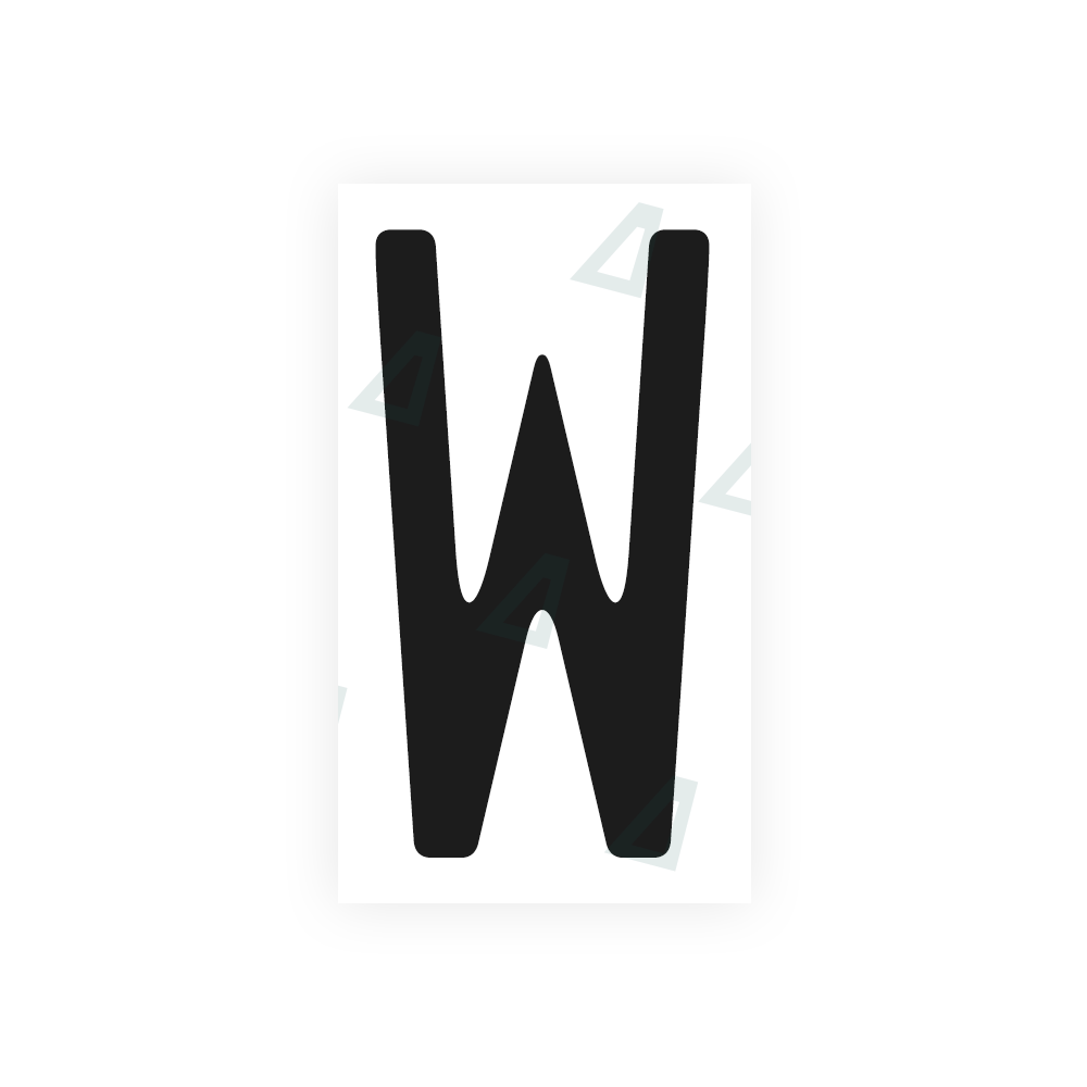 Alite Nanofilm for US (Massachusetts) license plates - Symbol "W" - Alite