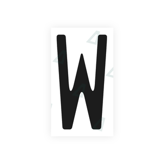 Alite Nanofilm for US (Massachusetts) license plates - Symbol "W" - Alite