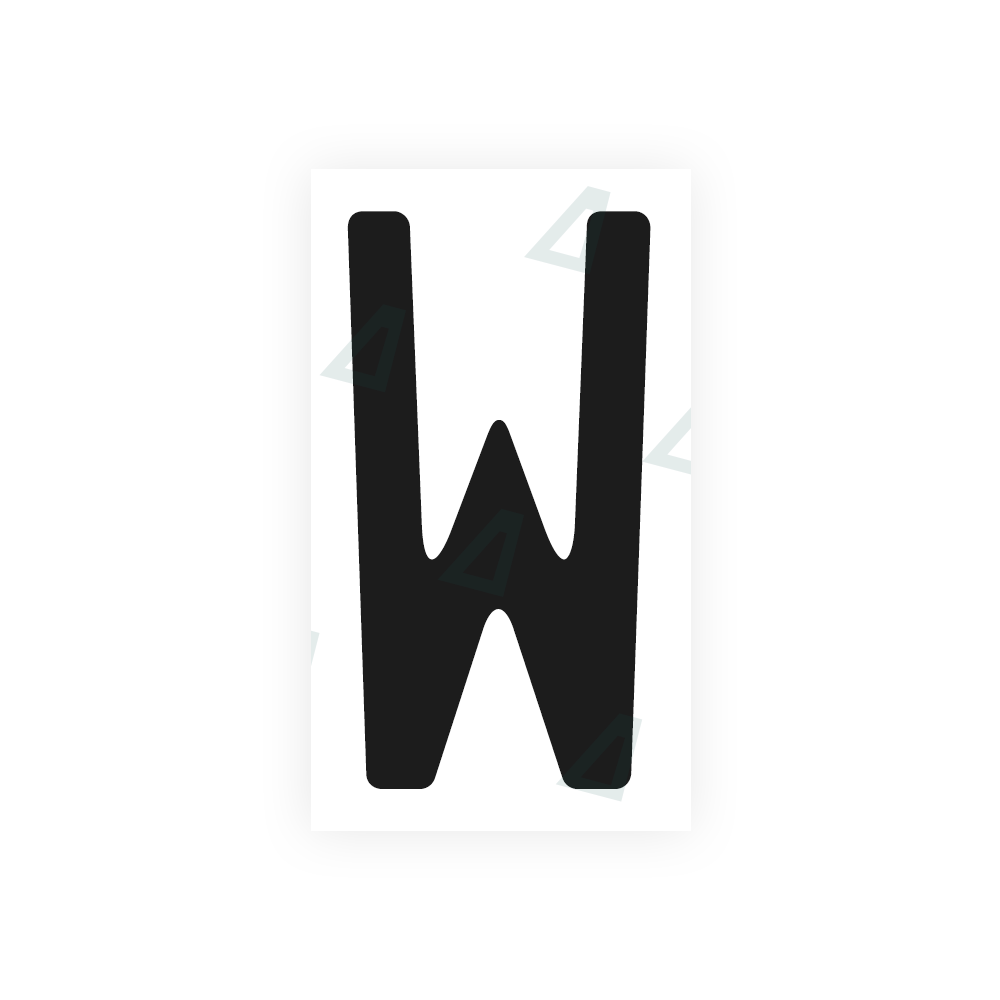 Alite Nanofilm for US (Quebec) license plates - Symbol "W" - Alite