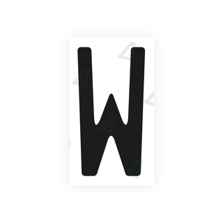 Alite Nanofilm for US (Quebec) license plates - Symbol "W" - Alite