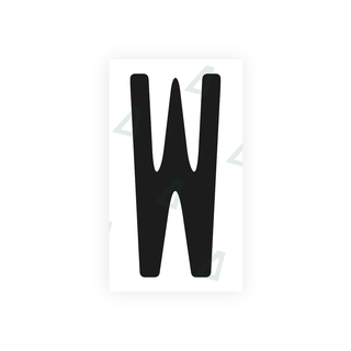 Alite Nanofilm for US (Maryland) license plates - Symbol "W" - Alite