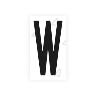 Alite Nanofilm for US (New York 1986) license plates - Symbol "W" - Alite