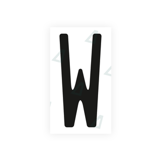 Alite Nanofilm for US (Ohio 2013) license plates - Symbol "W" - Alite