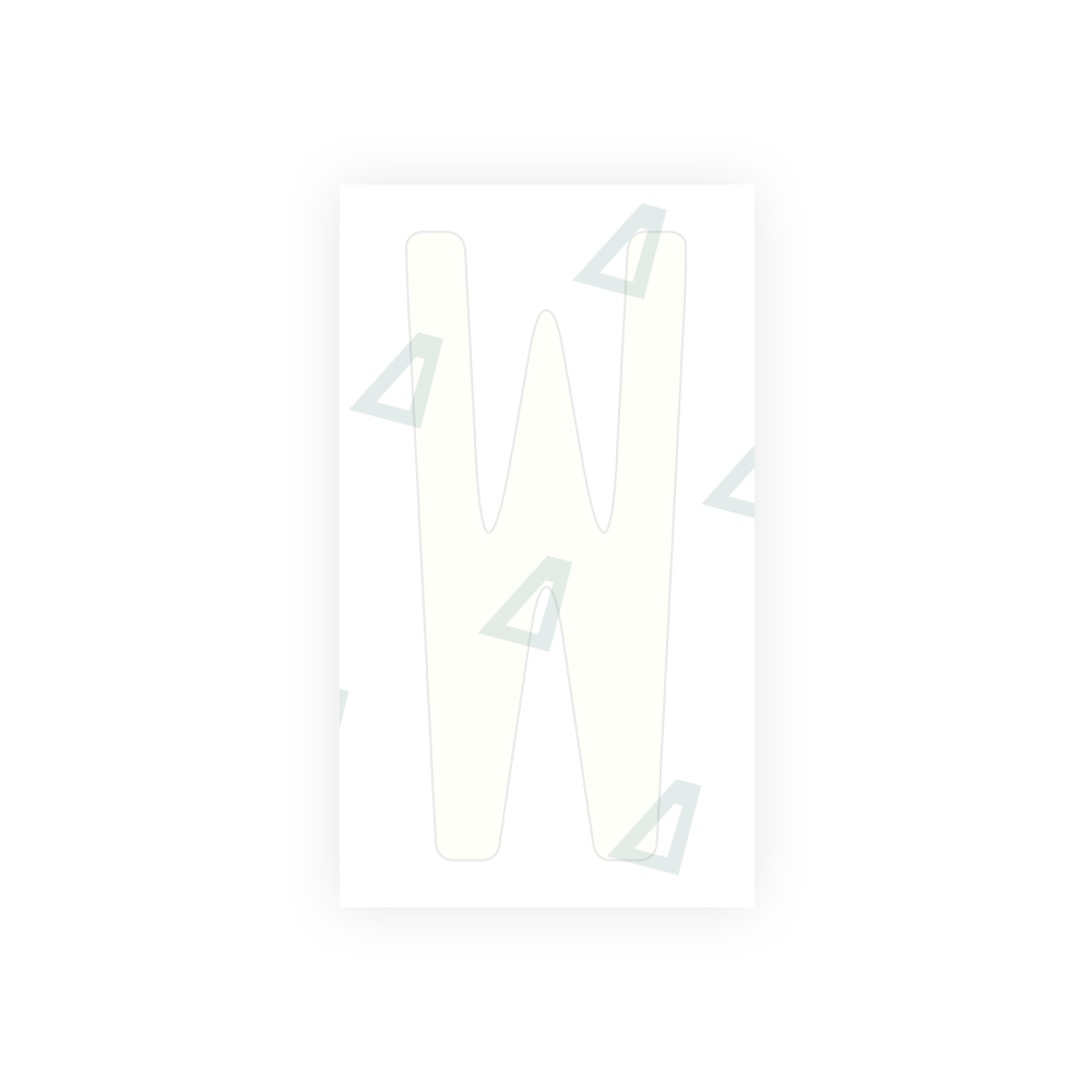 Alite Nanofilm for US (Washington State) license plates - Symbol "W" - Alite