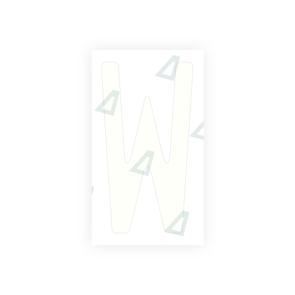 Alite Nanofilm for US (Massachusetts) license plates - Symbol "W" - Alite