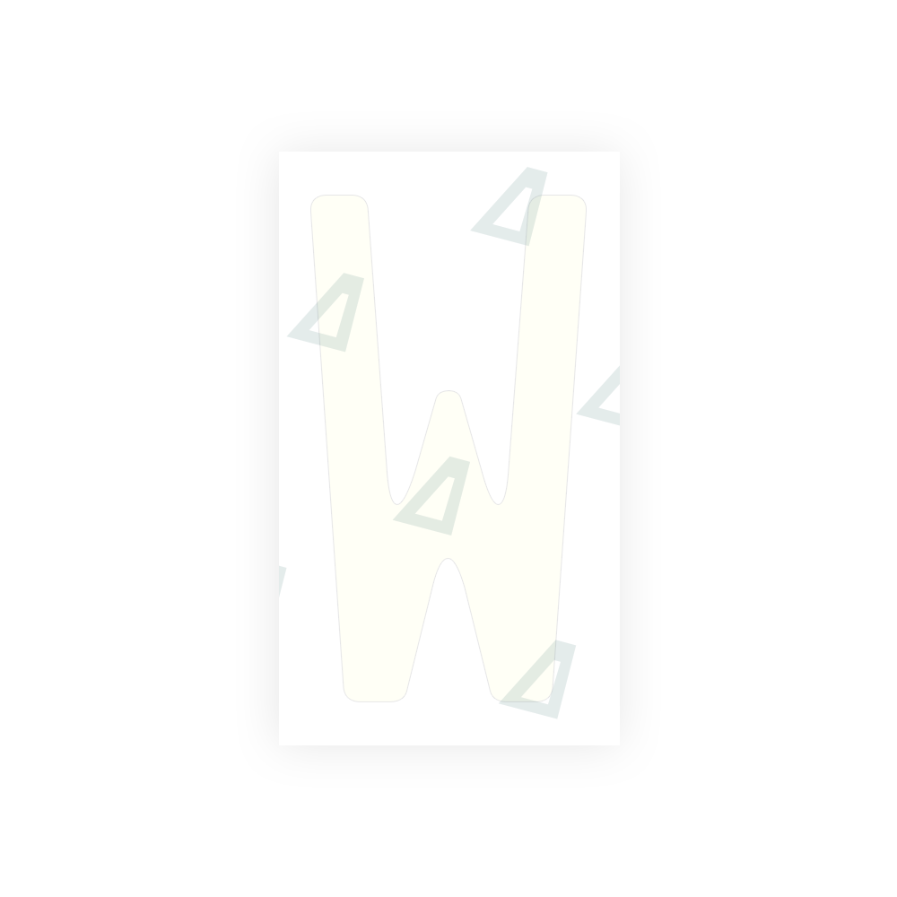Alite Nanofilm for US (California) license plates - Symbol "W" - Alite