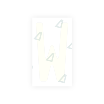 Alite Nanofilm for US (California) license plates - Symbol "W" - Alite