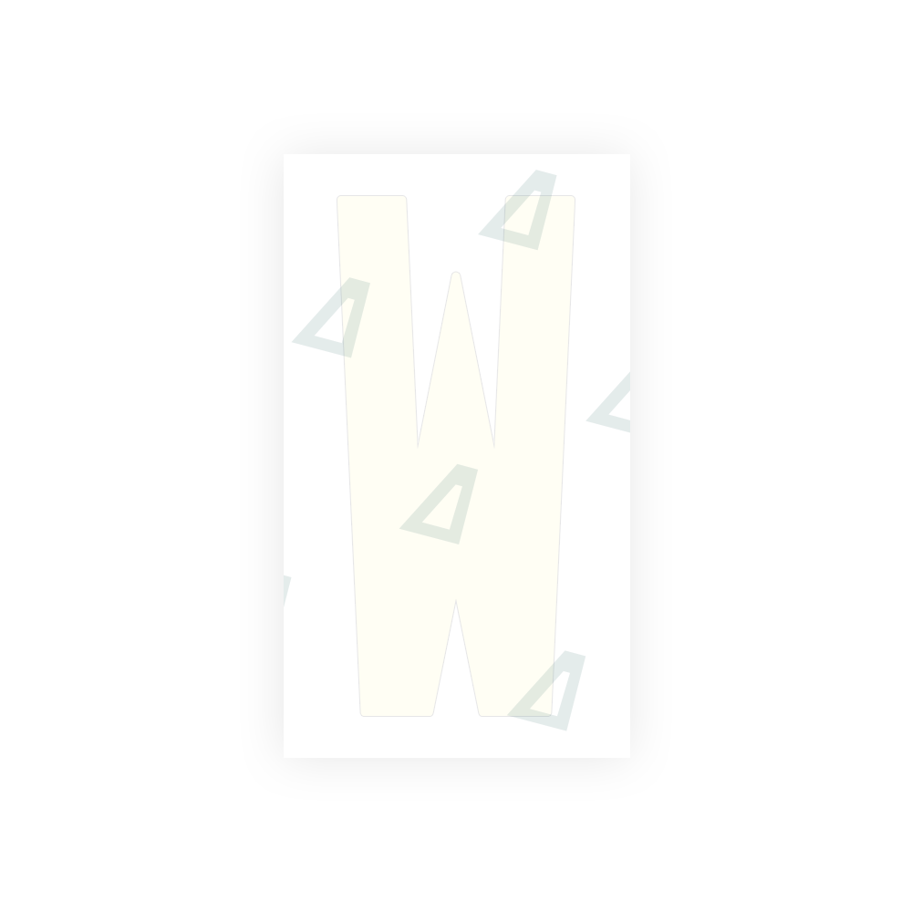 Alite Nanofilm for US (New Jersey) Moto license plates - Symbol "W" - Alite