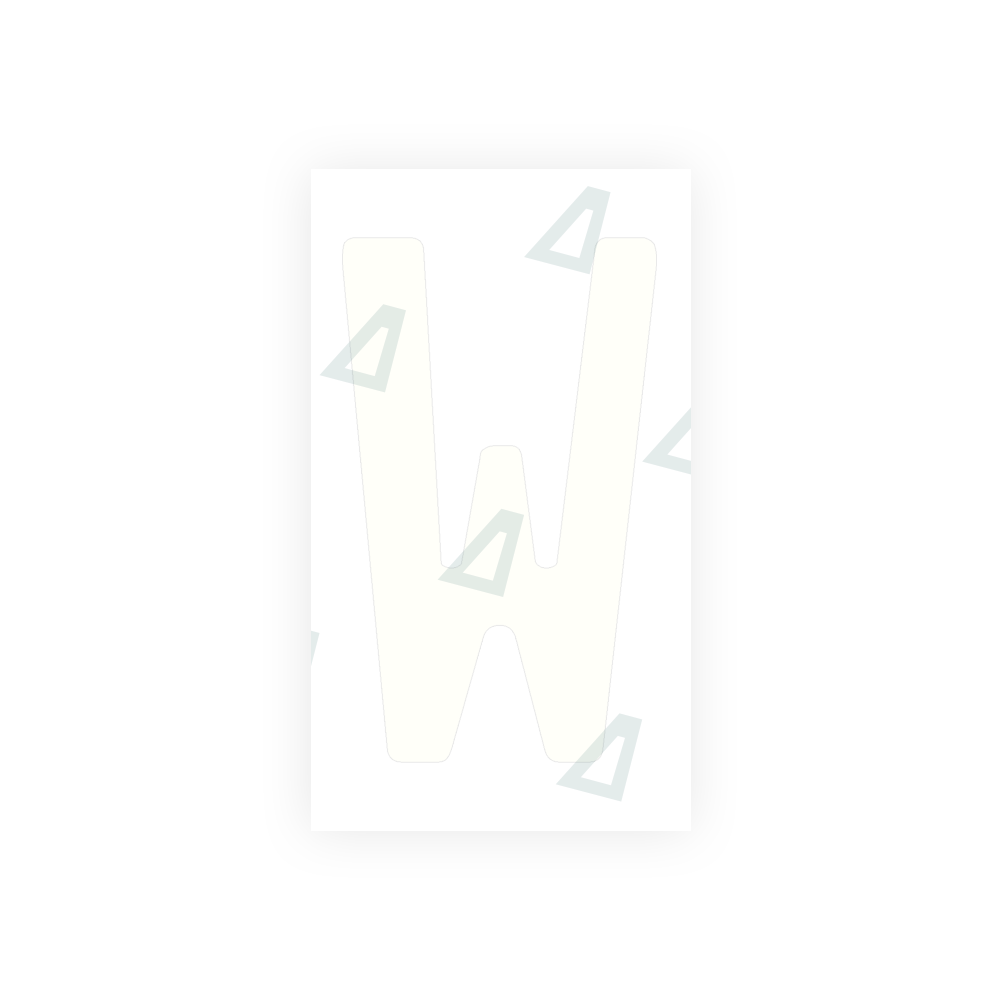 Alite Nanofilm for Uruguay license plates - Symbol "W" - Alite