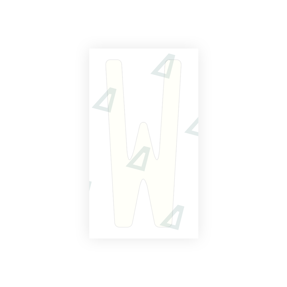 Alite Nanofilm for US (Ohio 2013) license plates - Symbol "W" - Alite