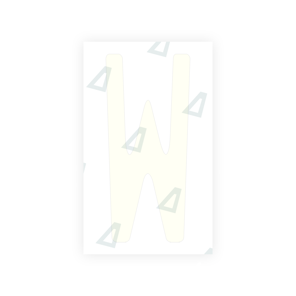 Alite Nanofilm for US (New Jersey - Embossed) license plates - Symbol "W" - Alite