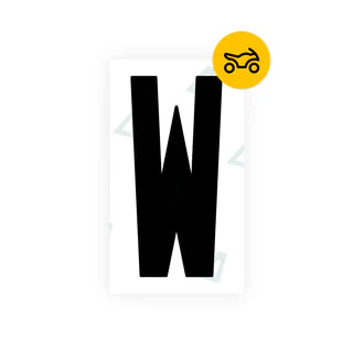 Alite Nanofilm for US (Oklahoma) Moto license plates - Symbol "W" - Alite