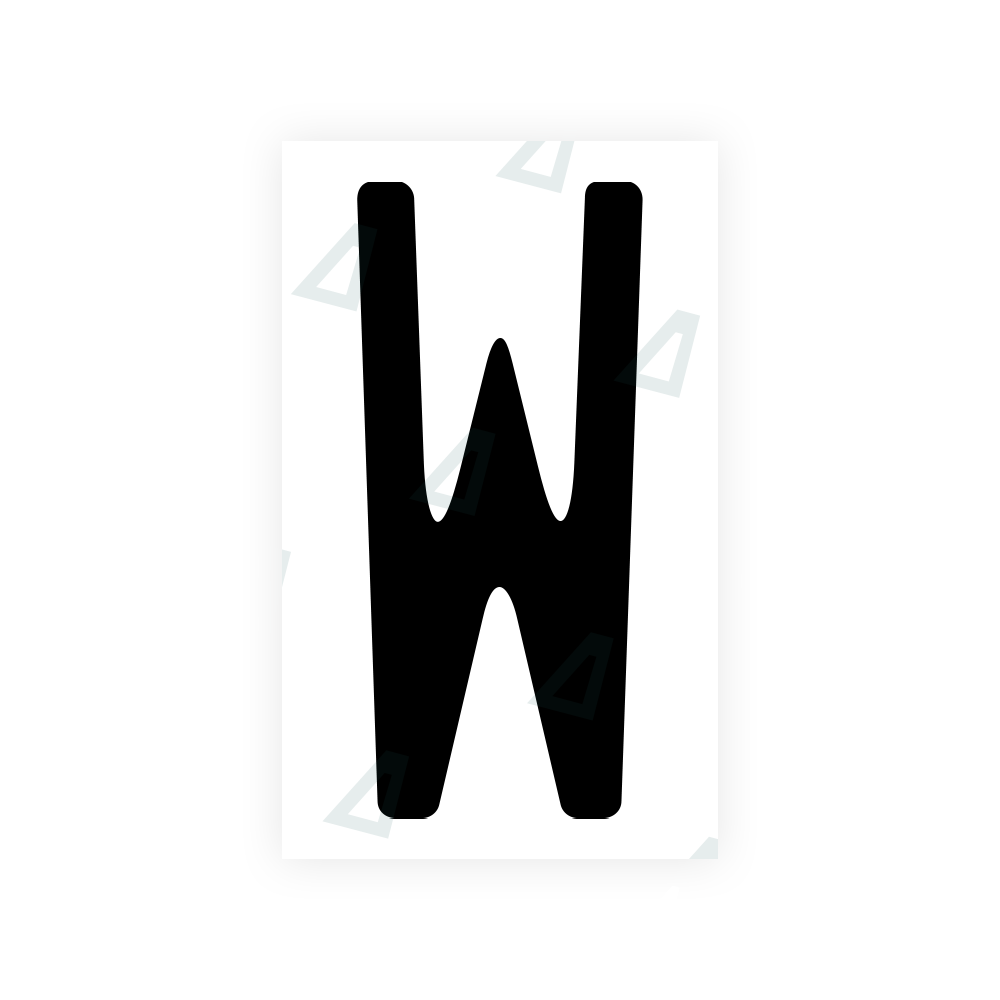 Alite Nanofilm for US (New Jersey - Embossed) license plates - Symbol "W" - Alite