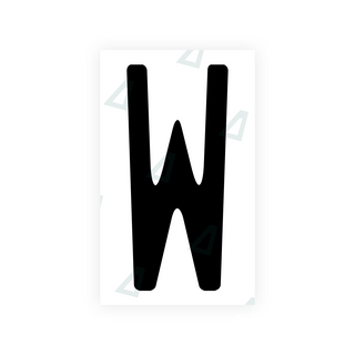Alite Nanofilm for US (New Jersey - Embossed) license plates - Symbol "W" - Alite