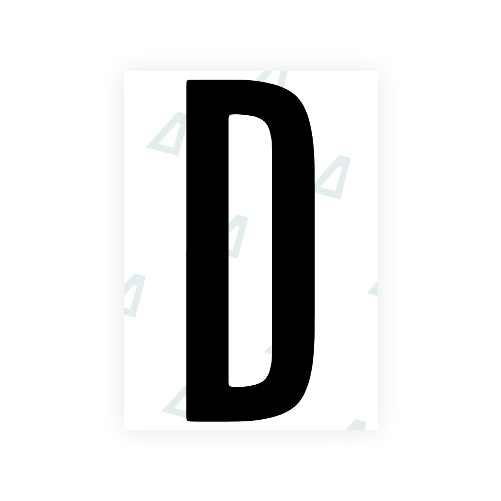 Nanopelícula Alite para placas de matrícula de EE. UU. (Washington D. C.) - Símbolo "D"