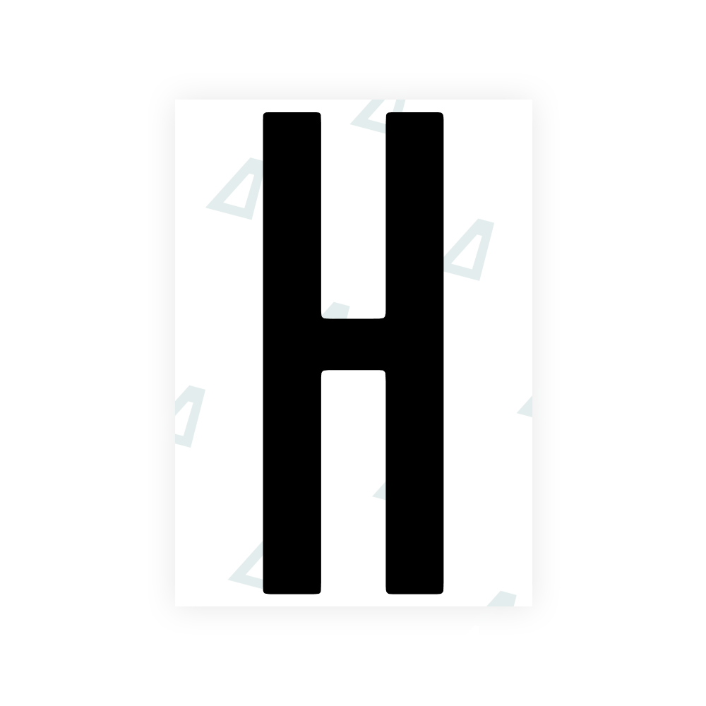 Nanofilme Alite para matrículas de veículos dos EUA (Washington DC) - Símbolo "H"