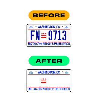 Alite Nanofilm for US (Washington DC) license plates - Symbol "S" - Alite