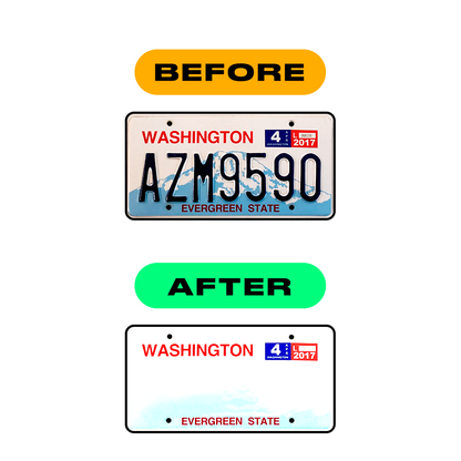 Alite Nanofilm for US (Washington State) license plates - Symbol "K" - Alite