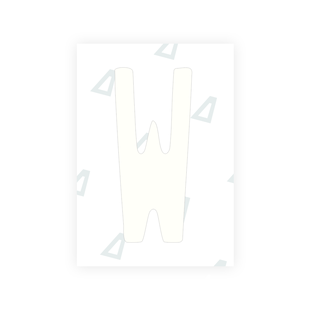 Alite Nanofilm for US (Connecticut 2013) license plates - Symbol "W" - Alite