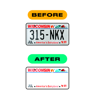 Alite Nanofilm for US (Wisconsin) license plates - Symbol "2" - Alite