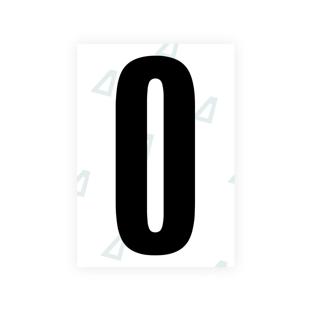 Alite Nanofilm for US (Wyoming 2008) license plates - Symbol "0"