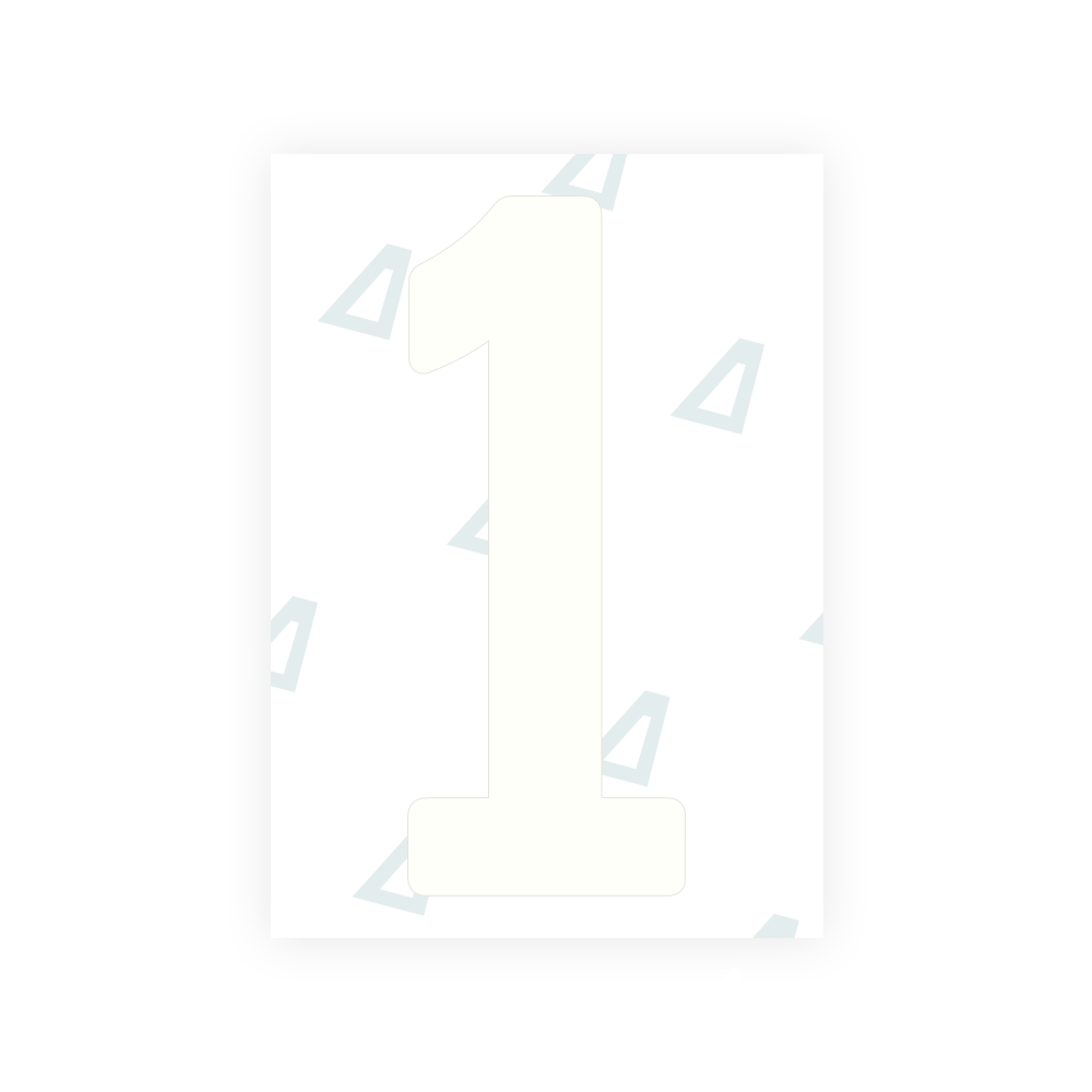 Alite Nanofilm for US (Wyoming 2008) license plates - Symbol "1"