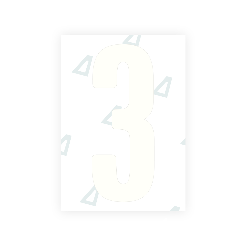 Alite Nanofilm for US (Wyoming 2008) license plates - Symbol "3"