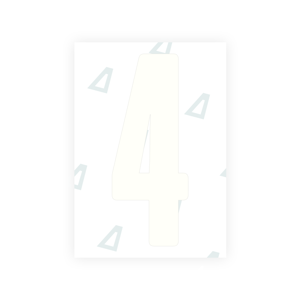 Alite Nanofilm for US (Wyoming 2008) license plates - Symbol "4"