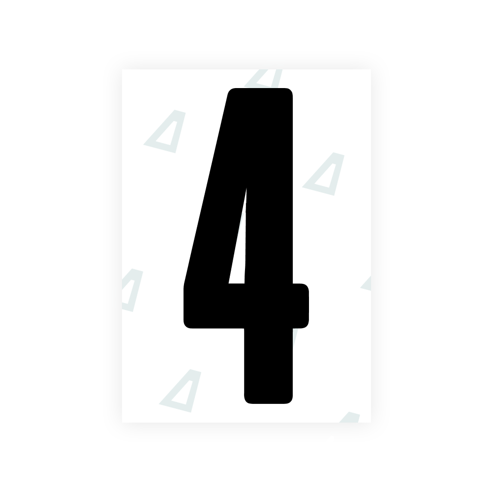 Alite Nanofilm for US (Wyoming 2008) license plates - Symbol "4"