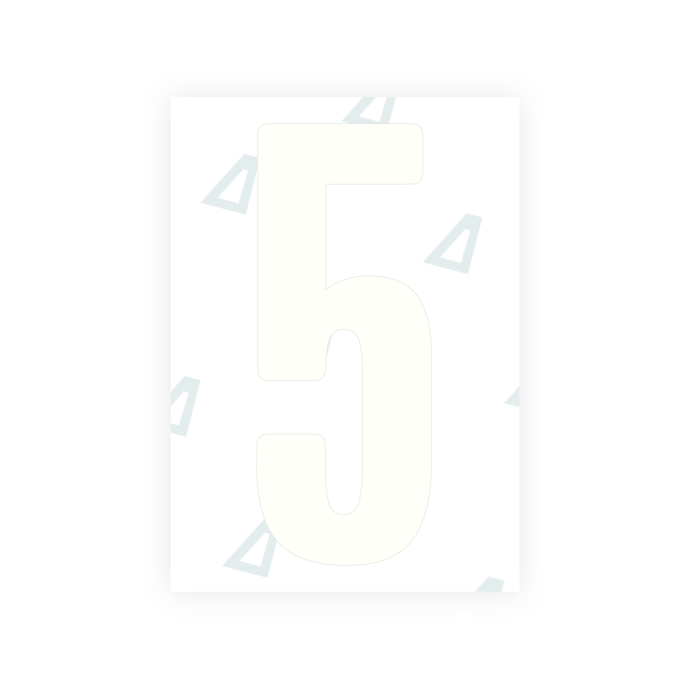 Alite Nanofilm for US (Wyoming 2008) license plates - Symbol "5"
