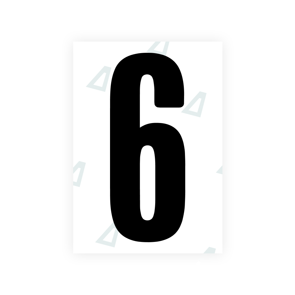 Alite Nanofilm for US (Wyoming 2008) license plates - Symbol "6"