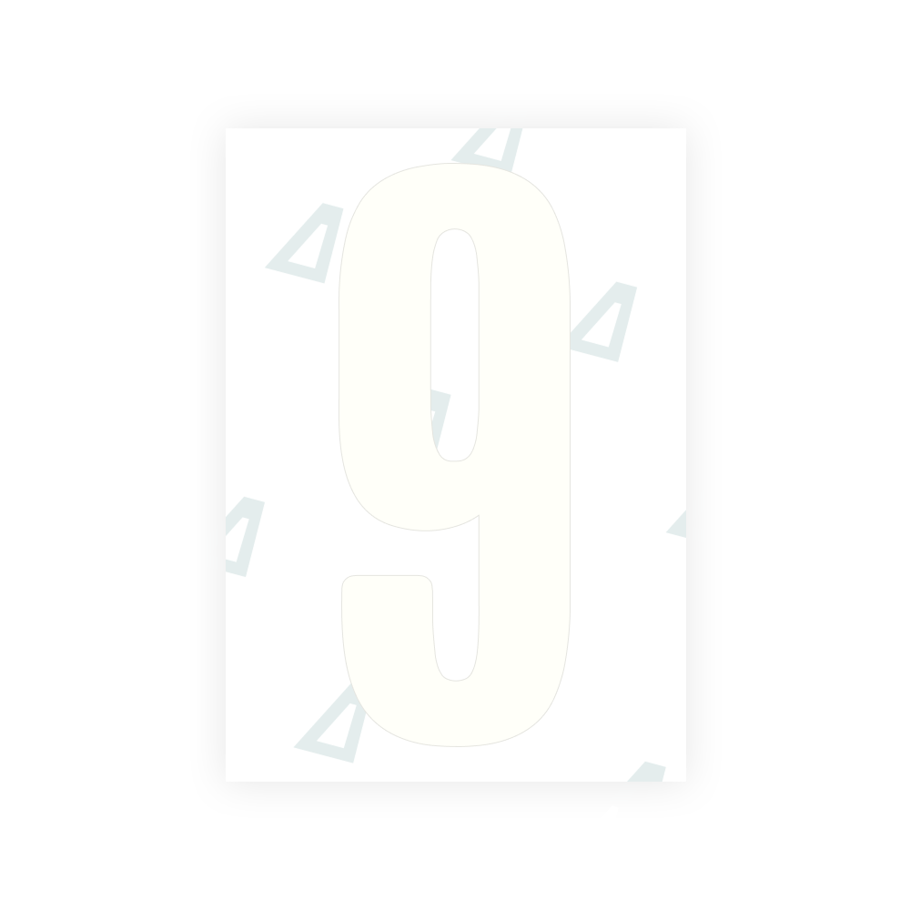 Alite Nanofilm for US (Wyoming 2008) license plates - Symbol "9"