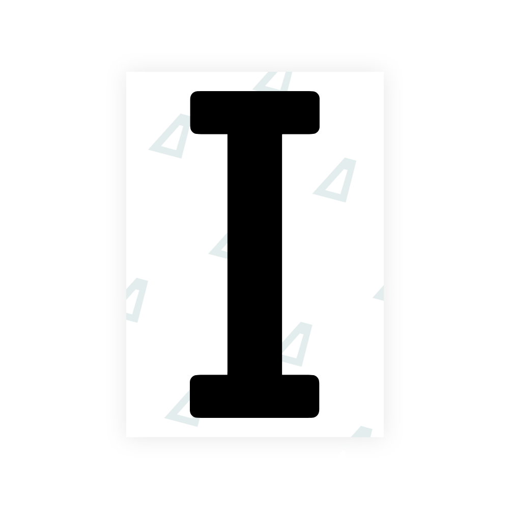 Alite Nanofilm for US (Wyoming 2008) license plates - Symbol "I"