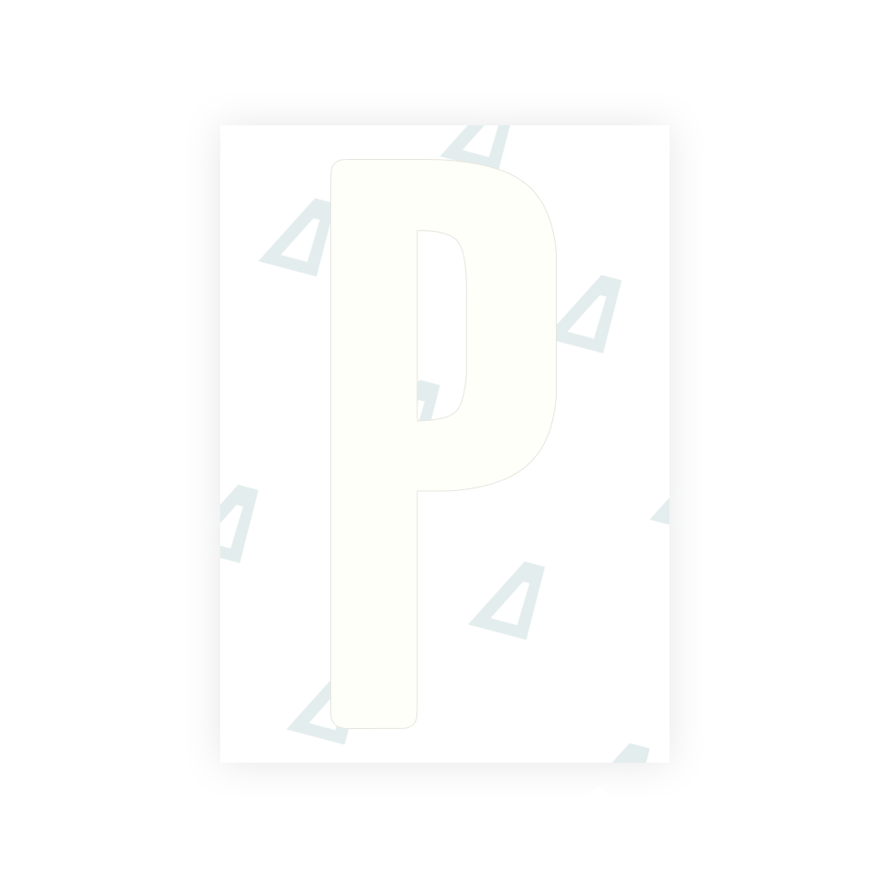 Alite Nanofilm for US (Wyoming 2008) license plates - Symbol "P"