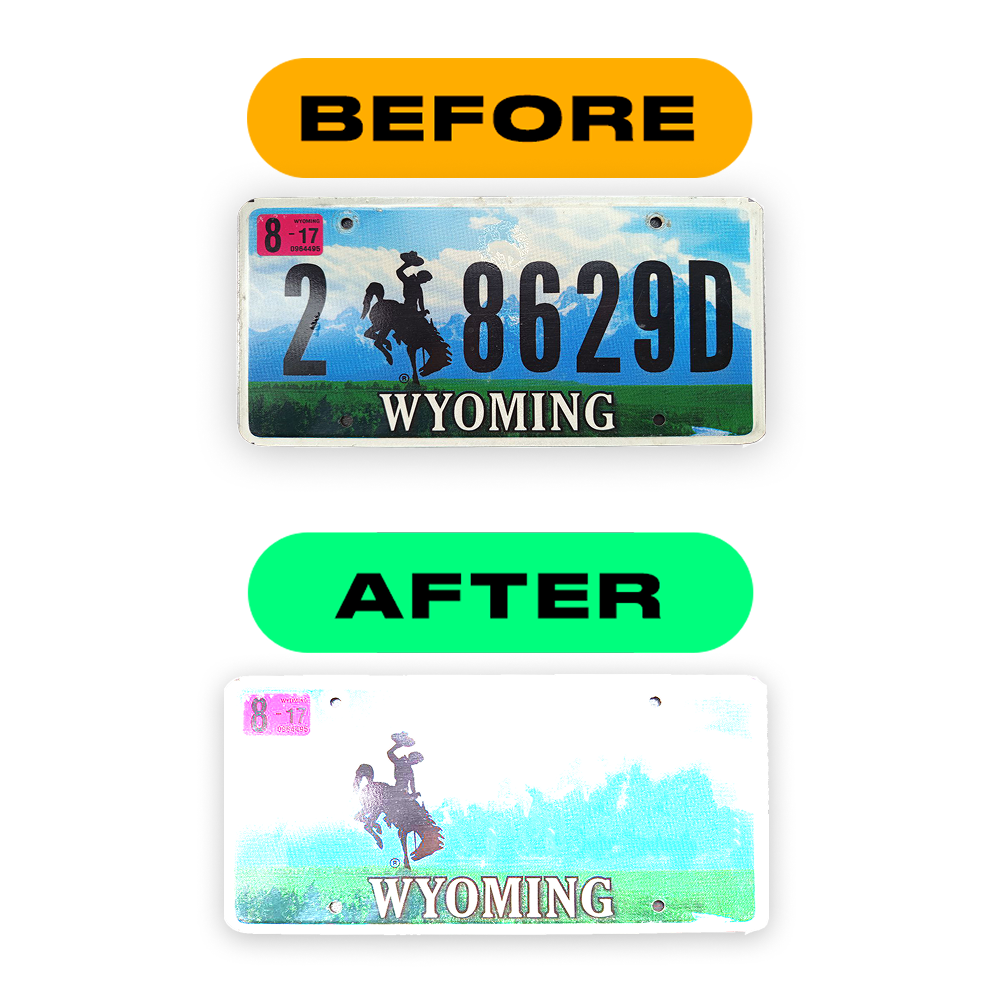 Alite Nanofilm for US (Wyoming 2008) license plates - Symbol "4"