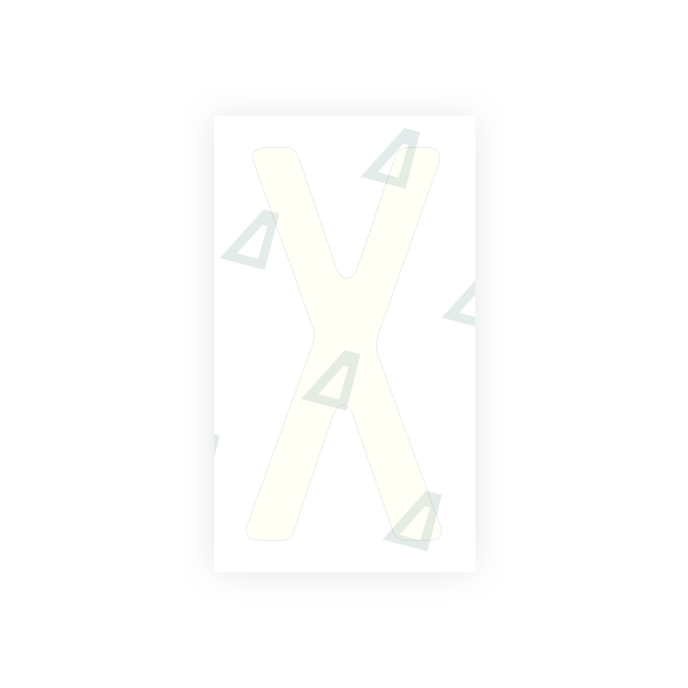 Alite Nanofilm for US (California) license plates - Symbol "X" - Alite