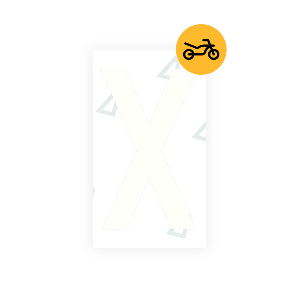 Alite Nanofilm for Greece moto license plates - Symbol "X" - Alite